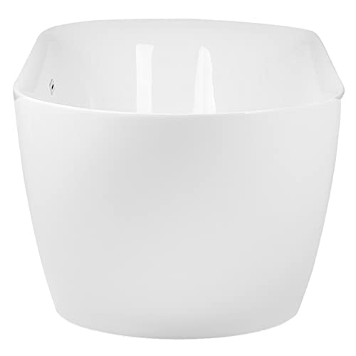 Stilvolle Acryl Badewanne oval freistehend weiß mit Überlauf 150 x 75 cm Carrera