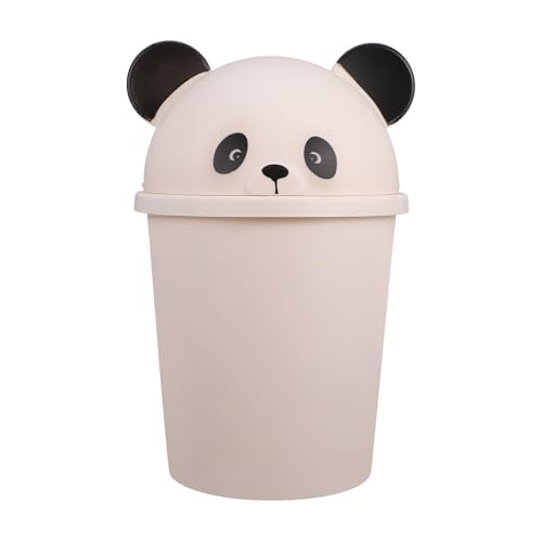 Poubelle panda 10l BETOOKY corbeille rigolote plastique couvercle cuisine bureau