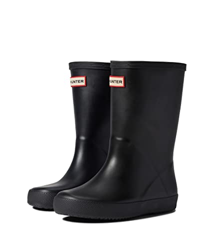 Hunter Little Kids Original First Classic Rain Boot, Black, 12