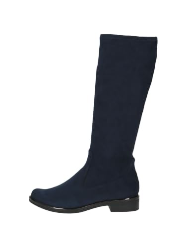 Caprice Damen Mode-Stiefel flach, Blau (NAVY STRETCH), 41 – Ansicht 4