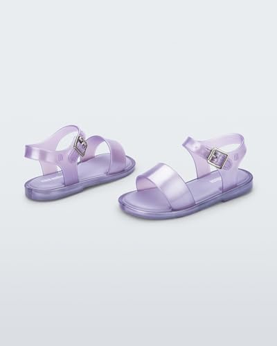 mini melissa Mar Hot Sandals for Babies & Toddlers - Sparkly Sandals w/Heart Buckle & Bow for Baby Girls, Kids Jelly Shoes4