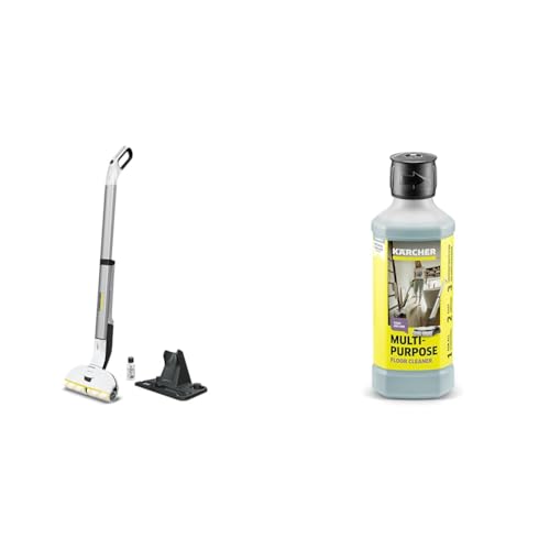 Kärcher Elektrischer Wischmopp EWM 2, kabelloser Bodenreiniger & Bodenreiniger Universal RM 536, für streifenfreie Ergebnisse auf Allen Hartböden