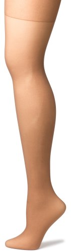 No Nonsense Women's Regular Reinforced Toe Pantyhose, 4 Pair Pack, Tan, Plus