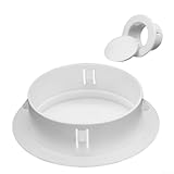 Minflora Cubierta plástica del agujero de la pared con la rejilla redonda de ventilación, tapa protectora para las aberturas del aire acondicionado, conveniente para el uso interior y exterior para