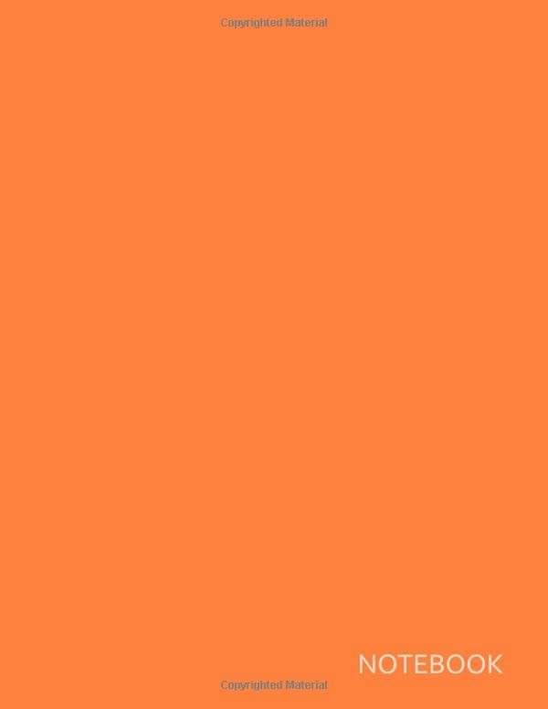 Notebook: Orange Peel Plain Unlined Sketchbook - Spring/Summer 2020 NYFW Pantone Color Palette Edition - Large 8.5x11, 150 pages