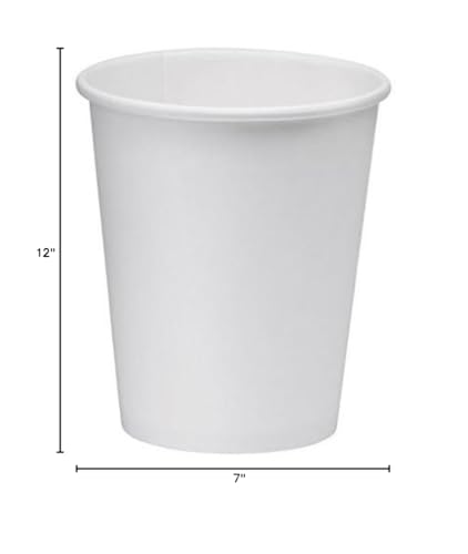 Image of NYHI 200 Pack 12 oz White Paper Disposable Cups Hot Cold Beverage Drinking Cup for Water, Juice Coffee or Tea Ideal for Water Coolers Party or Coffee On the Go