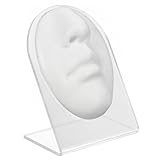 NOLITOY Modelo Facial Flexible para Práctica de Piercing con Nariz y Boca Realistas Soporte Incluido para Exhibición de Joyería y Enseñanza Profesional
