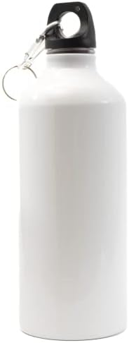 Ezhydrate Aluminum Water Bottle 20 Oz Blank Reusable Water Bottles Lightweight Aluminum Gym Travel Water Bottle Leak Proof Team Customized Water Bottles for Bike Bicycle Camping (White)