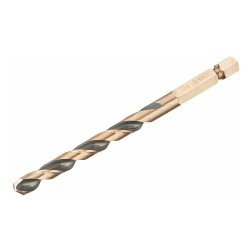 Image of Dewalt Black and Gold Hex HSS-G Drill Bit 7.0mm, with a Strong, conical braided design provides extreme durability and resistance to breakage