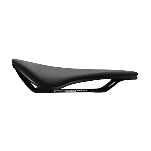 Selle Italia Novus Boost EVO Sport Greentech – Ergonomischer Fahrradsattel mit Superflow Aussparung, Gelpolsterung und Carbonstahl-Schienbeinen – Größe L3, Schwarz