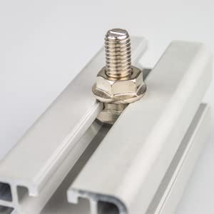 Image of Auniwaig M6 x 20mm T-Slot Drop-in Bolts, T-Bolts, Carbon Steel, Silver, 20pcs