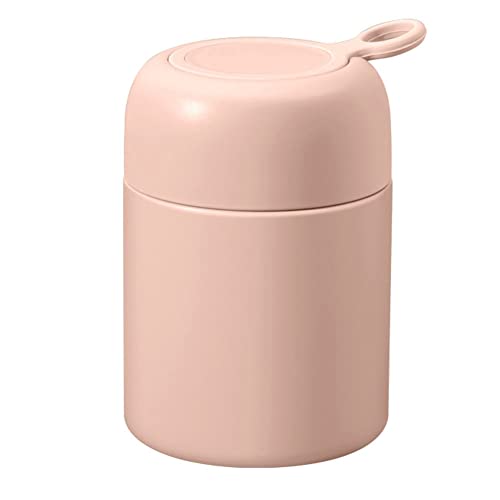 Lonrtesw Jarra TéRmica para Alimentos Calientes, Tarro Aislado para Alimentos con Cuchara Plegable, Jarra TéRmica una Prueba de Fugas para NiñOs y Adultos (Rosa)