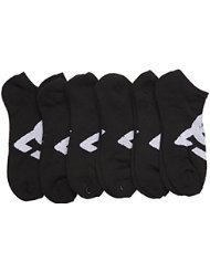 DC 6-Pack Men's Sport No Show Socks Size 10-13 (Black)