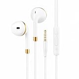 Fone de Ouvido com Microfone P2 3.5mm – Som Estéreo, Controle de Chamadas e Música, Cabo 1,2m, Conector Dourado, Compatível com Smartphones, Notebooks e PCs