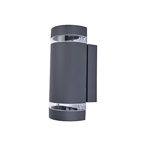 Außenwandleuchte FOCUS in Anthrazit,Wandleuchte aus Aluminium m.GU10-Fassung,max. 35W, Außenleuchte mit Up- & Down…