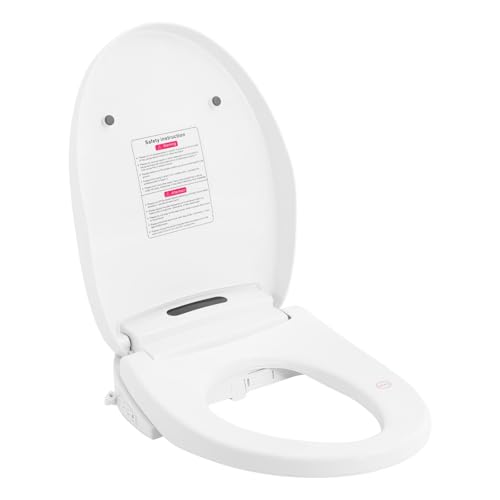 Asiento de inodoro de bidé alargado, asiento de inodoro inteligente con calefacción eléctrica, asiento inteligente para personas mayores, niños y mujeres
