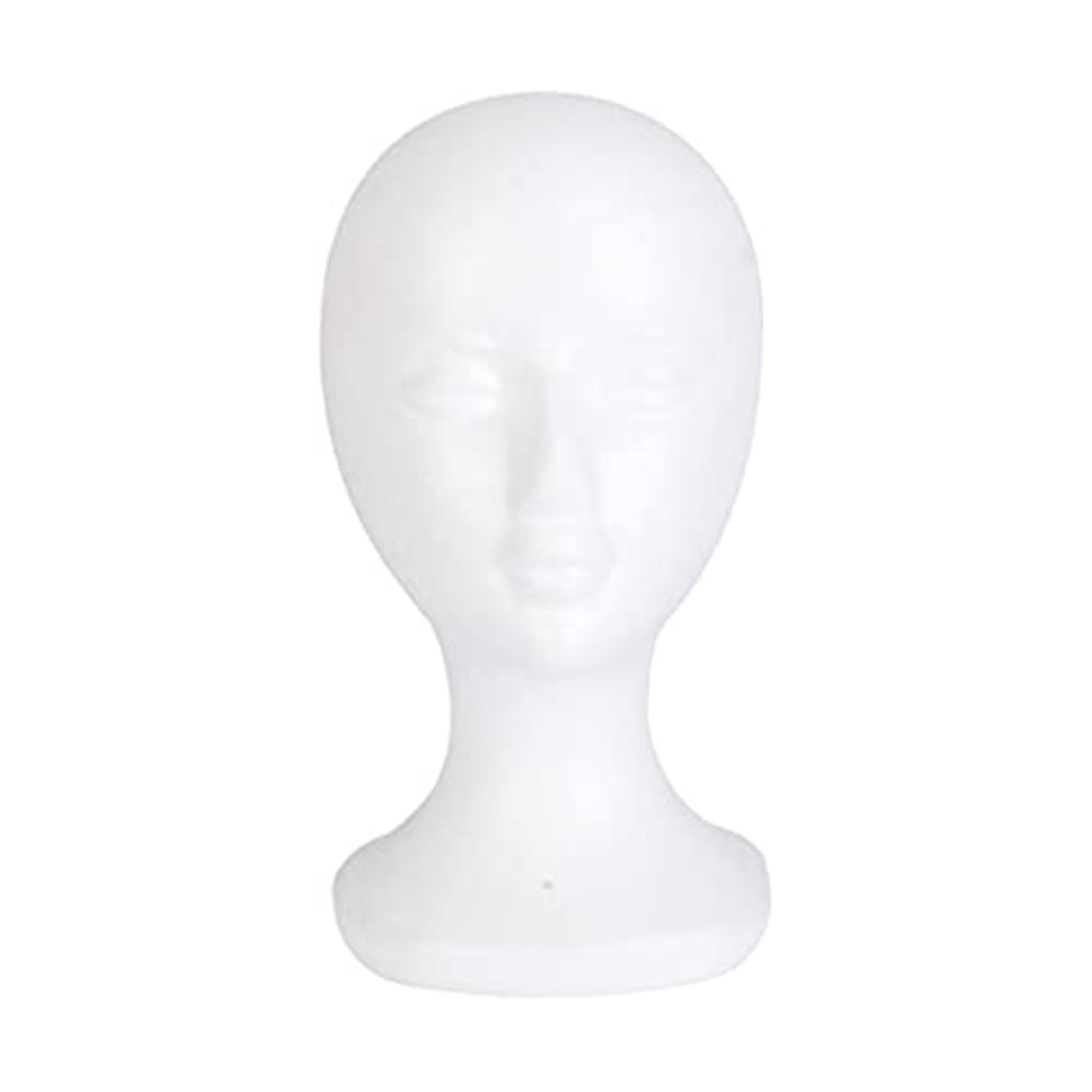 Foam Mannequin Head White Holder for Hairpieces Style H