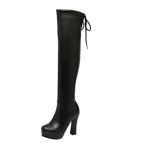 Bottes hautes pour femmes avec plateforme et talon super haut du 34 au 43