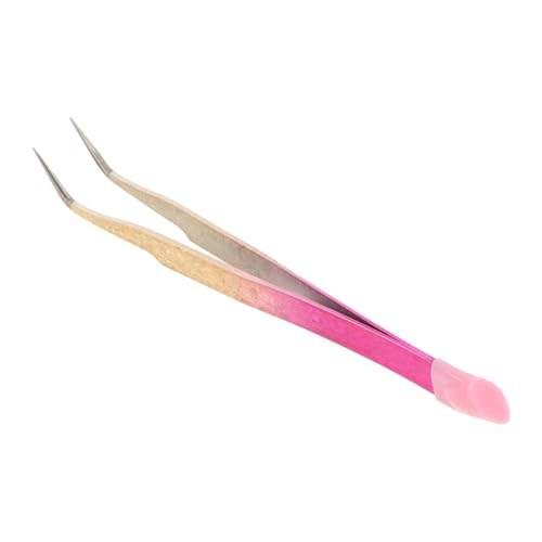 DOITOOL Pinzas Para Pestañas y Decoración De Uñas Puntas De Silicona, Doble Cabezal De Precisión, Aleación Duradera, Herramienta Multifuncional Para Manicura y Viajes, 1 Unidad
