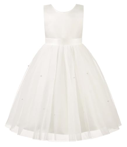 Image of JerrisApparel Flower Girls Dress Wedding Satin Dresses Princess Birthday Party Prom Ball Gown