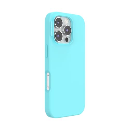 Image of POPSOCKETS Polycarbonate iPhone 16 Pro Protective Case Compatible with Magsafe, Phone Case for iPhone 16 Pro, Wireless Charging Compatible - Butterfly Pea Blue