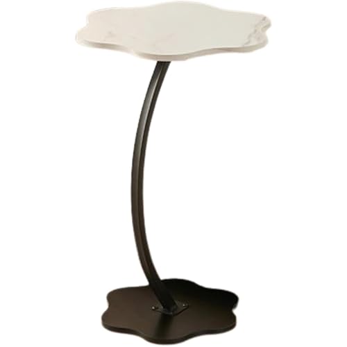 Lekolock サイドテーブル スリム、サイドテーブル、スモールサイドエンドテーブル、ベッドテーブル サイドテーブル、小物置き 安定性、ミニテーブル コーヒーテーブル、超薄型ミニサイドテーブル (白い)