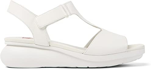 Camper Women's Fashion Wedge Sandal, White Natural, 8.5 | Image 1