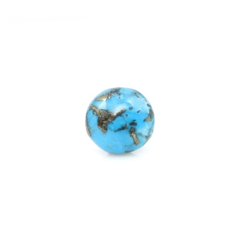 Turquoise afghane naturelle cabochon rond 27,6 ct d'une qualité joaillière rare