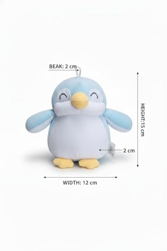 Image of Adey Blue Penguin Plush Toy (30 cm) | Soft & Adorable Stuffed Animal for Kids | Cuddly Hugging Toy for Babies, Toddlers & Girls Boys | Gift Item & Home Decor