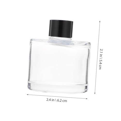 Botellas de aromaterapia de vidrio con difusor de varillas negro miniatura 2