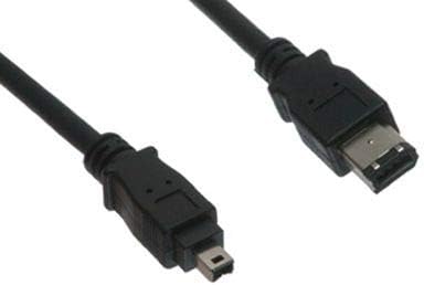 4 PIN to 6PIN FireWire 400 to FireWire 600 4-6 ilink IEEE 1394 1.8m / 6FT Black Cable For Digital Camera
