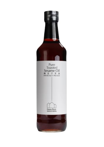Emma Basic - 100% Pure Toasted Sesame Oil - 500ml - Rich Flavour - Antioxidants
