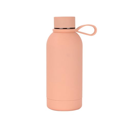 Botella térmica portátil de acero inoxidable para deportes al aire libre, botella de boca pequeña, botella de agua de mano para coche, botella aislada duradera