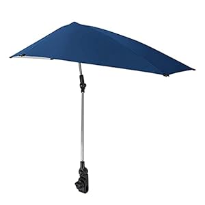 Amagogo Parasol, rechthoekig, kantelbaar, bevestiging voor parasol, balkon, parasol voor klapstoel, verstelbaar…
