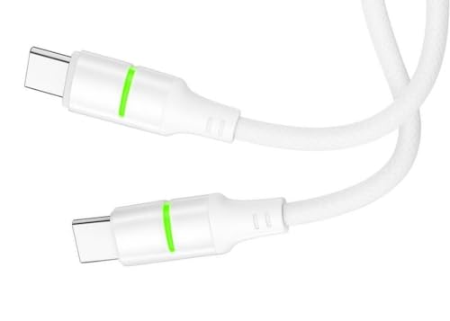 Image of Type C to Type C Cable 65W Braided PD Fast Charging, Data Sync, 1.5 Meter Tangle Free Wire Compatible with Gionee Elife S Plus usb LED Light Display - TO