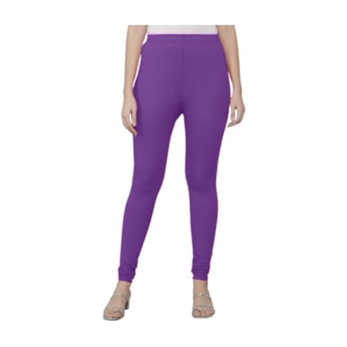 Image of Tanu Women's Cotton Leggings | Ultra-Soft, Stretchable and Comfortable | Casual Slim Fit Full Length Leggings for Women and Girls (Combo Pack of 3)