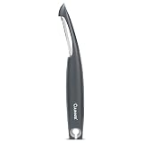 Culinare Angled Swivel Peeler, Grey, Plastic/Stainless Steel, Angled for Comfortable Use, Manual Potato/Vegetable/Fruit Peeler