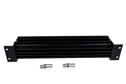 Image of 12 inch Dual Pass Transmission Trans Cooler Aluminum with 1 /4 inch NPT Fitting Universal Compatible with C4 C6 700R4 4L60E 727