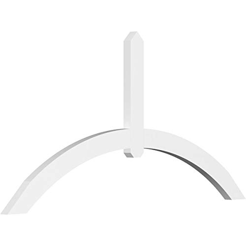 Ekena Millwork GBP072X36X0204ARC00 Archdale Architectural Grade PVC Gable Brackets 72"W x 36"H x 2"D x 4"F, 12/12 Pitch