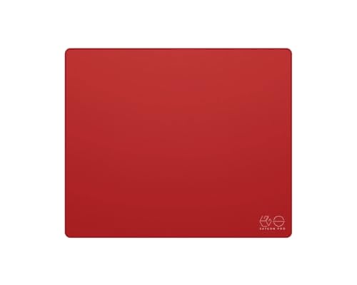 Lethal Gaming Gear Saturn Pro Tapis de Souris Gamer - XL - XSOFT - Rouge - Tapis Souris Rectangulaire pour PC Gamer et Le Bureau (490 x 420mm)