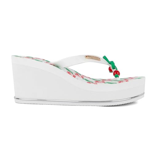 Image of Juicy Couture Women's Wedge Platform Flip Flops, Fashion Beach Sandals with Soft Footbed and Thong Style