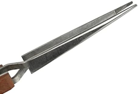 6-1/2" Straight Fiber Cross-Locking Tweezers Jewelry Making Tool