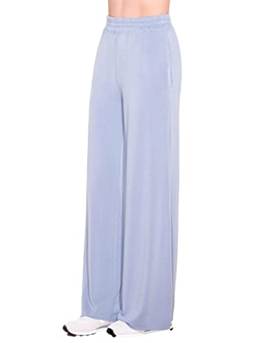 SUNDRY Wide Leg Pants - Slate Blue