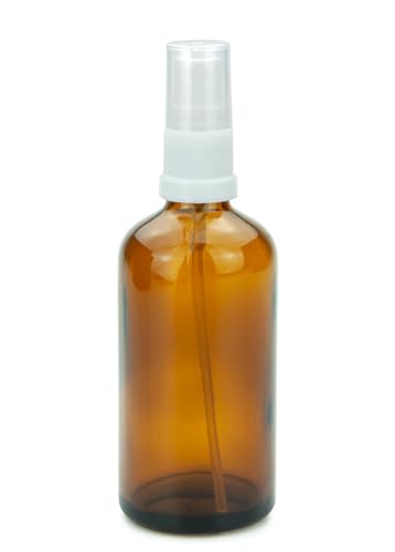 Bouteille en verre 100 ml marron anti-gaspillage spray étanche flacon rechargeable vide - 3