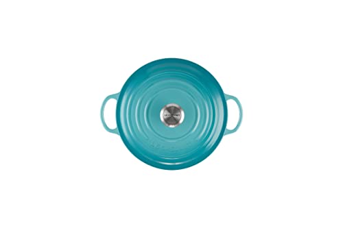 Le Creuset Signature La Marmite aus Gusseisen, Ø 26 cm, Für alle Herdarten und Induktion geeignet, Volumen: 4,1 l, 4,255 kg, Karibik… – Ansicht 2