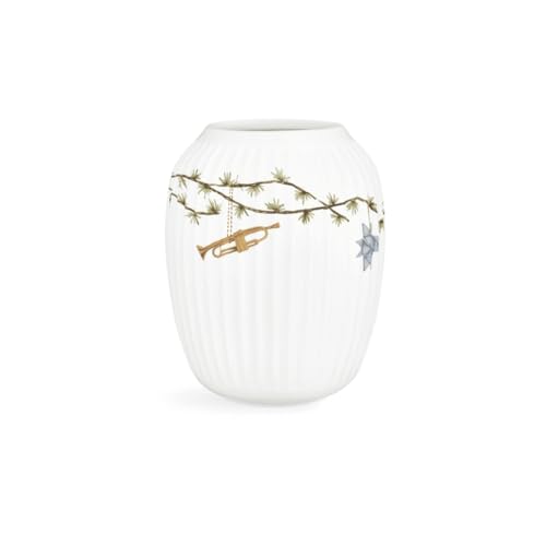 Kähler Design Hammershøi Weihnachts-Vase aus Porzellan in Weiß mit...
