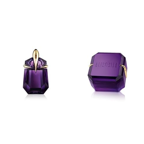Mugler Lot de Alien Eau de Parfum Rechargeable, 30 ML Alien Crème Corps Parfumée Sublimatrice, Hydrate, Embellit, Illumine, Parfume, Crème Hydratante Corps pour Femme 200 ML
