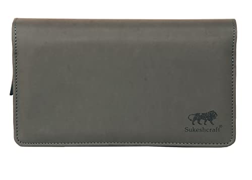 Image of Sukeshcraft Multiple Cheque Book Holder | Original PU Holds Upto 8 Cheque Books, BabyGrey
