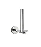 WENKO Toiletten-Ersatzrollenhalter Bosio Edelstahl glänzend - WC-Rollenhalter, Edelstahl rostfrei, 8 x 18 x 12.5 cm, Glänzend