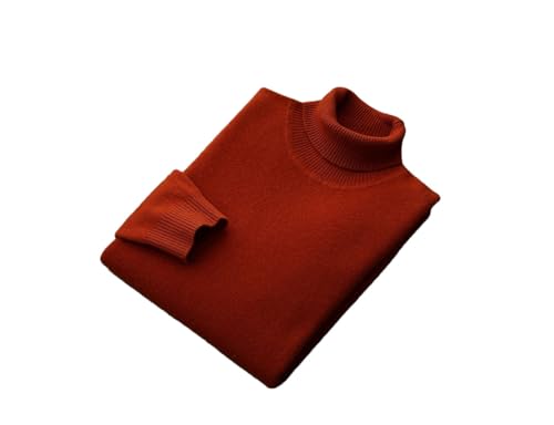 Men's Casual High Neck 100 Percent Wool Knitting Pullover Sweater